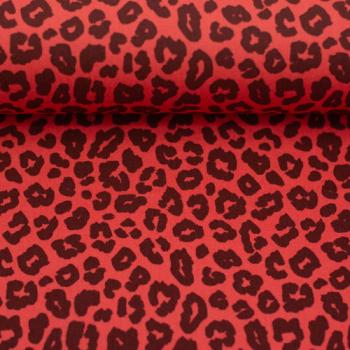 Preview: Baumwolle Leoni Animalprint  Koralle/Burgundy by Swafing